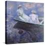 On the Boat, Oil on Canvas by Claude Monet-Claude Monet-Stretched Canvas