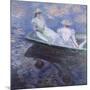 On the Boat, Oil on Canvas by Claude Monet-Claude Monet-Mounted Giclee Print