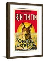 On the Border, Rin Tin Tin, 1930-null-Framed Art Print