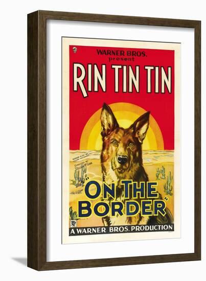 On the Border, Rin Tin Tin, 1930-null-Framed Art Print