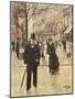 On the Boulevard-Jean Béraud-Mounted Giclee Print