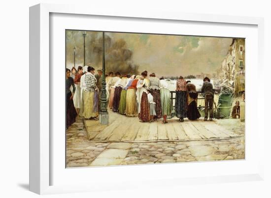 On the Bridge, 1893-Enrique Serra-Framed Giclee Print