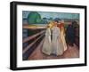 On the Bridge, 1903 (Oil on Canvas)-Edvard Munch-Framed Giclee Print