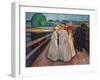 On the Bridge, 1903 (Oil on Canvas)-Edvard Munch-Framed Giclee Print