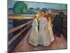 On the Bridge, 1903 (Oil on Canvas)-Edvard Munch-Mounted Giclee Print