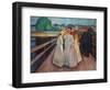 On the Bridge, 1903 (Oil on Canvas)-Edvard Munch-Framed Giclee Print