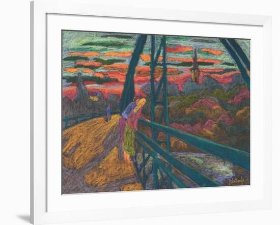 On The Bridge, 2009-Marta Martonfi-Benke-Framed Giclee Print