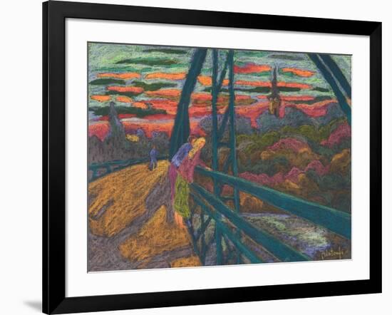 On The Bridge, 2009-Marta Martonfi-Benke-Framed Giclee Print