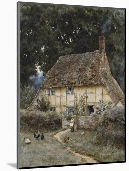 On the Brook Road, Near Witley-Helen Allingham-Mounted Giclee Print