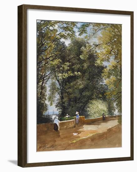 On the Castle Wall, Exeter, C.1860-John Gendall-Framed Giclee Print