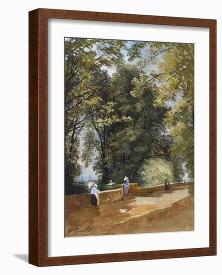 On the Castle Wall, Exeter, C.1860-John Gendall-Framed Giclee Print