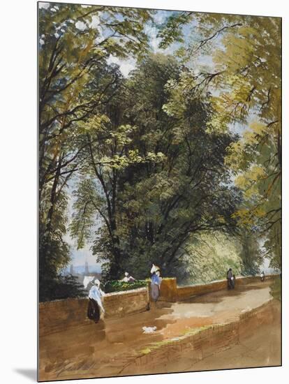 On the Castle Wall, Exeter, C.1860-John Gendall-Mounted Giclee Print