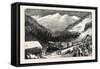 On the Central Pacific Railroad, USA, 1870s-null-Framed Stretched Canvas