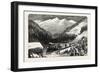 On the Central Pacific Railroad, USA, 1870s-null-Framed Giclee Print
