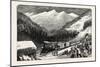 On the Central Pacific Railroad, USA, 1870s-null-Mounted Giclee Print