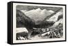 On the Central Pacific Railroad, USA, 1870s-null-Framed Stretched Canvas