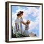 On the Cliff, 1910-Charles Courtney Curran-Framed Premium Giclee Print