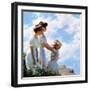 On the Cliff, 1910-Charles Courtney Curran-Framed Premium Giclee Print