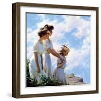 On the Cliff, 1910-Charles Courtney Curran-Framed Giclee Print