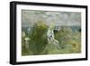 On the Cliff at Portrieux-Berthe Morisot-Framed Giclee Print