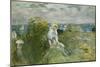 On the Cliff at Portrieux-Berthe Morisot-Mounted Giclee Print