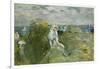 On the Cliff at Portrieux-Berthe Morisot-Framed Giclee Print