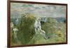 On the Cliff at Portrieux-Berthe Morisot-Framed Giclee Print