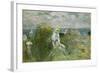 On the Cliff at Portrieux-Berthe Morisot-Framed Giclee Print