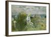 On the Cliff at Portrieux-Berthe Morisot-Framed Giclee Print