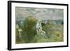 On the Cliff at Portrieux-Berthe Morisot-Framed Giclee Print