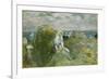 On the Cliff at Portrieux-Berthe Morisot-Framed Giclee Print