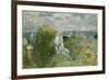 On the Cliff at Portrieux-Berthe Morisot-Framed Giclee Print