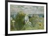 On the Cliff at Portrieux-Berthe Morisot-Framed Giclee Print