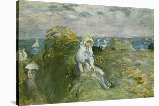 On the Cliff at Portrieux-Berthe Morisot-Stretched Canvas