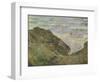 On the Cliff at Pourville-Claude Monet-Framed Premium Giclee Print