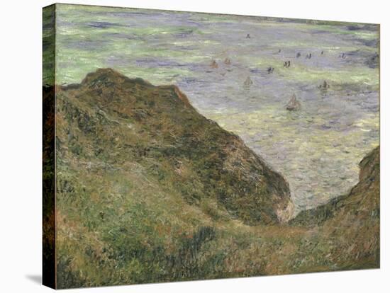 On the Cliff at Pourville-Claude Monet-Stretched Canvas