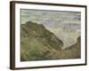 On the Cliff at Pourville-Claude Monet-Framed Giclee Print