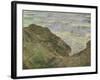 On the Cliff at Pourville-Claude Monet-Framed Giclee Print