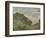 On the Cliff at Pourville-Claude Monet-Framed Giclee Print