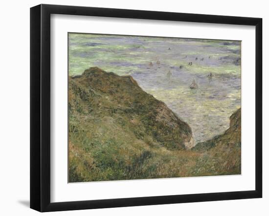 On the Cliff at Pourville-Claude Monet-Framed Giclee Print