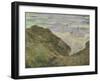 On the Cliff at Pourville-Claude Monet-Framed Giclee Print