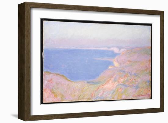 On the Cliffs Near Dieppe, Sunset, 1897-Claude Monet-Framed Giclee Print