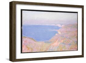 On the Cliffs Near Dieppe, Sunset, 1897-Claude Monet-Framed Giclee Print