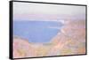 On the Cliffs Near Dieppe, Sunset-Claude Monet-Framed Stretched Canvas