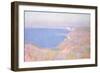 On the Cliffs Near Dieppe, Sunset-Claude Monet-Framed Premium Giclee Print