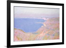 On the Cliffs Near Dieppe, Sunset-Claude Monet-Framed Giclee Print