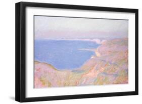 On the Cliffs Near Dieppe, Sunset-Claude Monet-Framed Giclee Print