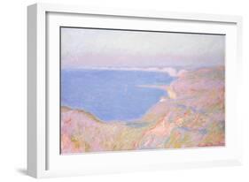 On the Cliffs Near Dieppe, Sunset-Claude Monet-Framed Giclee Print