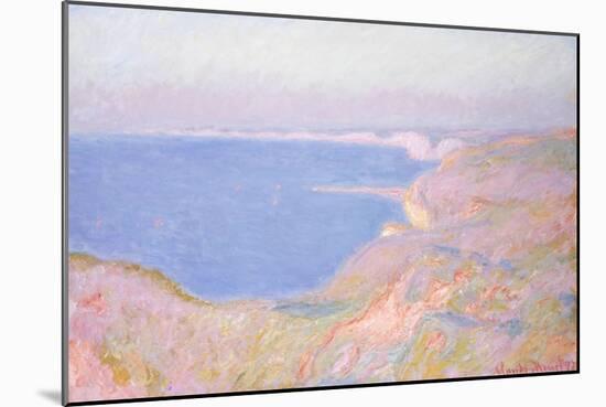 On the Cliffs Near Dieppe, Sunset-Claude Monet-Mounted Giclee Print