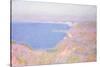 On the Cliffs Near Dieppe, Sunset-Claude Monet-Stretched Canvas